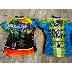 Crave Cycling Jerseys Womens Large Bike Short Sleeve Wyoming Race Jersey 2 pc